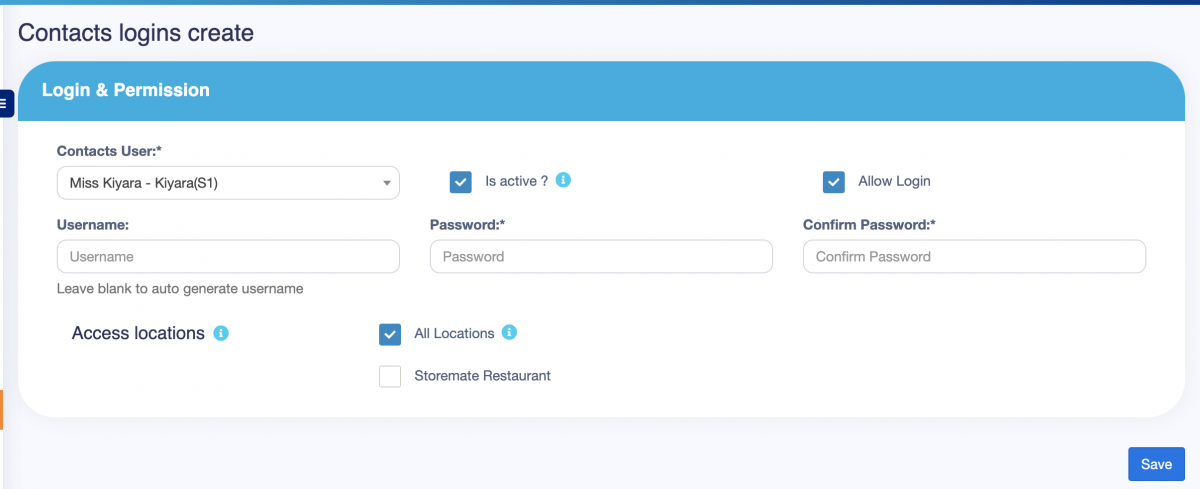Customer Login Form