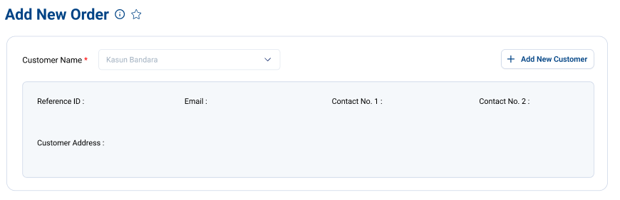 Select Existing Customer